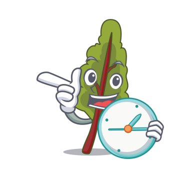 Saat pazı karakter karikatür tarzı vektör çizim ile