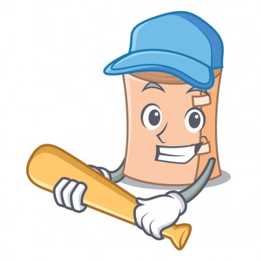 İskambil beyzbol tıbbi gazlı bez karakter karikatür