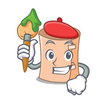 Sanatçı tıbbi gazlı bez karakter karikatür