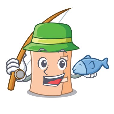 Balık tutma tıbbi gazlı bez maskot çizgi film