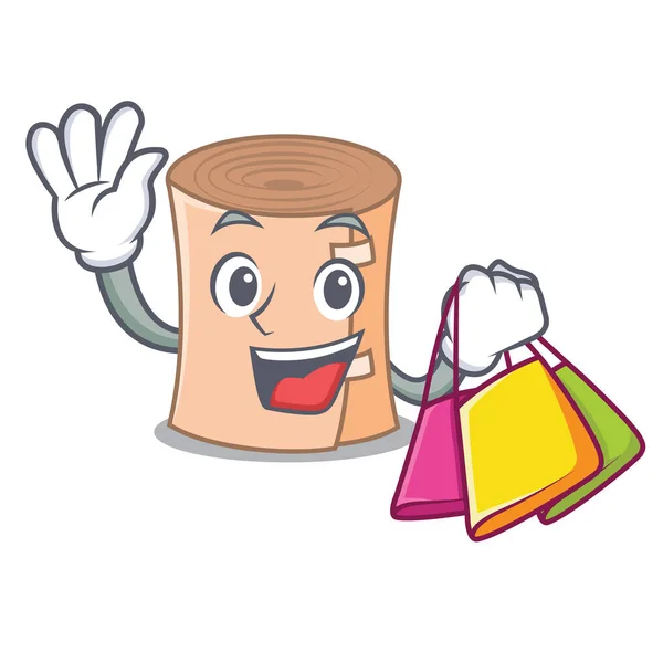 Shopping gaze médicale personnage dessin animé — Image vectorielle