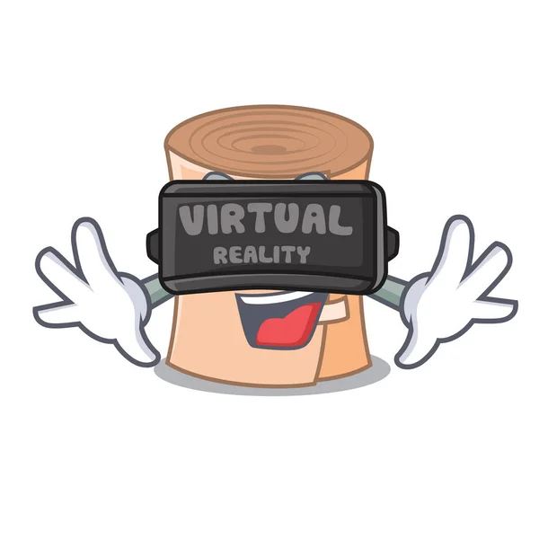 Realidade virtual mascote de gaze médica cartoon — Vetor de Stock