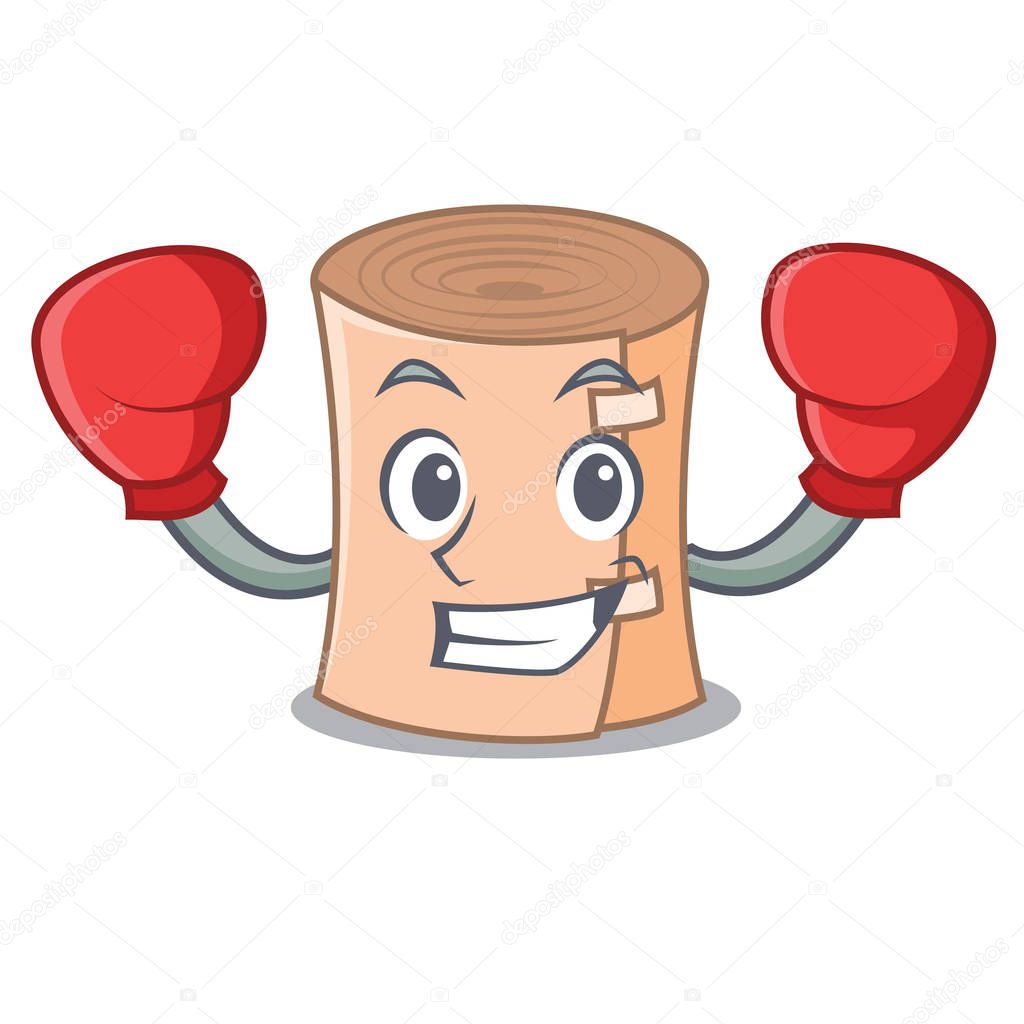 Boxing medical gauze character cartoon