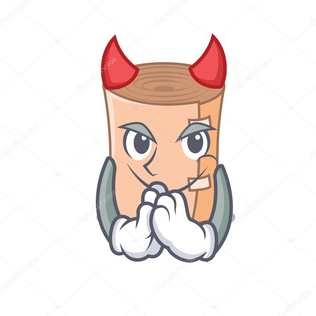 Devil medical gauze mascot cartoon