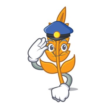 Polis buğday caharacter çizgi film tarzı vektör çizim