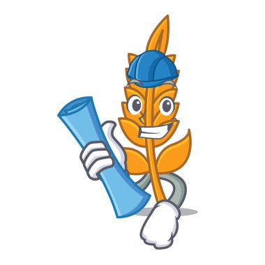 Mimar buğday caharacter karikatür tarzı