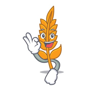 Buğday caharacter karikatür tarzı Tamam