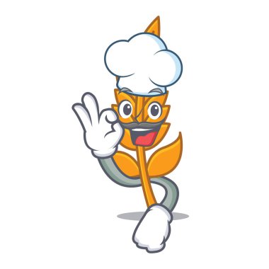 Şef buğday caharacter karikatür tarzı