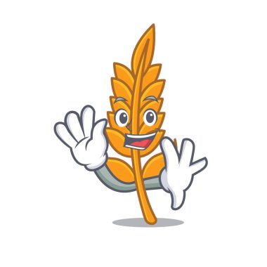 Dalgalanan buğday caharacter karikatür tarzı