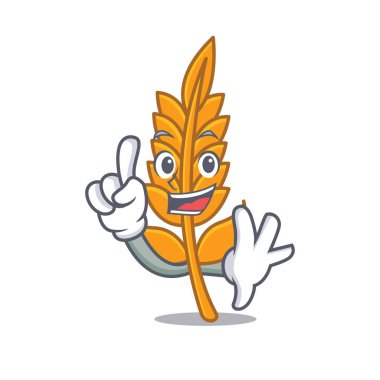 Parmak buğday maskot karikatür tarzı