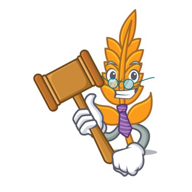 Yargıç buğday maskot karikatür tarzı