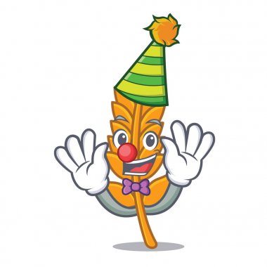 Palyaço buğday maskot karikatür tarzı