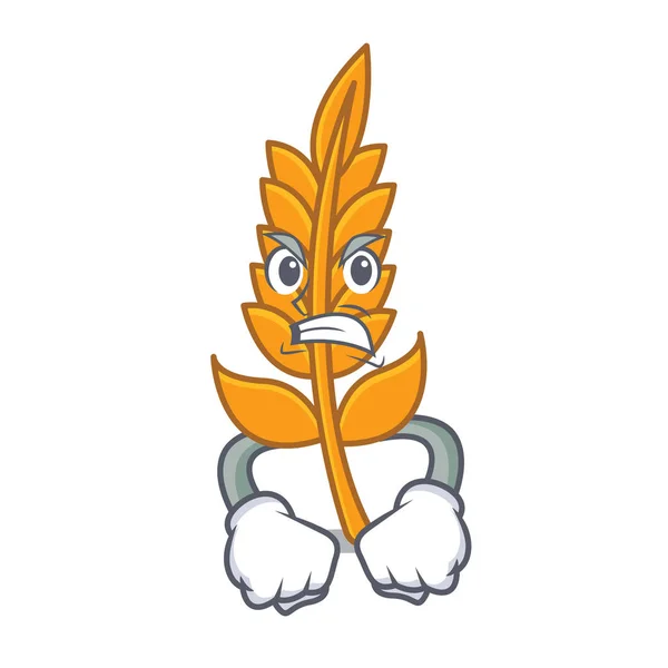 Wütend Weizen Maskottchen Cartoon-Stil — Stockvektor
