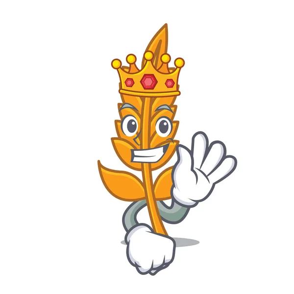 King Wheat Mascot การ์ตูนสไตล์ — ภาพเวกเตอร์สต็อก