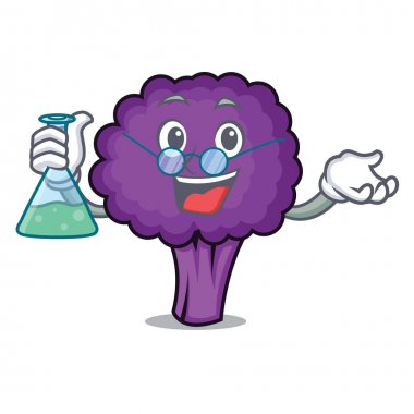Profesör mor brokoli karakter karikatür