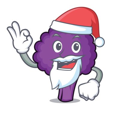 Santa mor brokoli maskot çizgi film