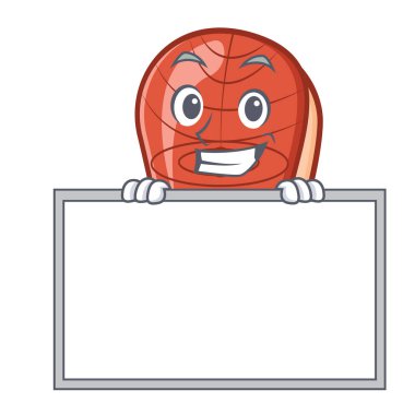 Yönetim Kurulu balık dilim karakter karikatür ile sırıtarak