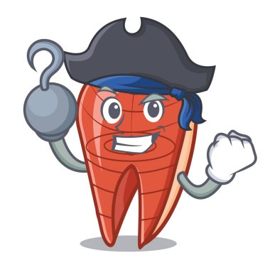 Korsan balık dilim karakter karikatür