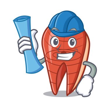 Mimar balık dilim karakter karikatür