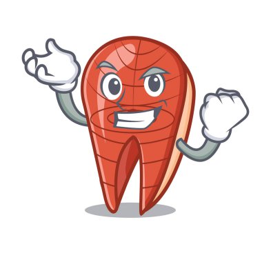 Başarılı balık dilim karakter karikatür