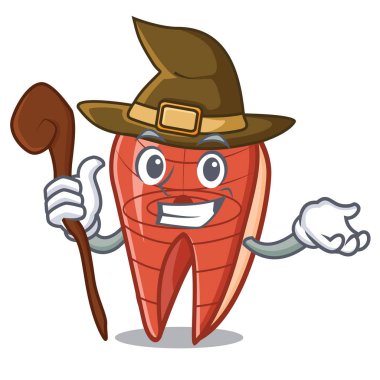 Cadı balık dilim maskot çizgi film