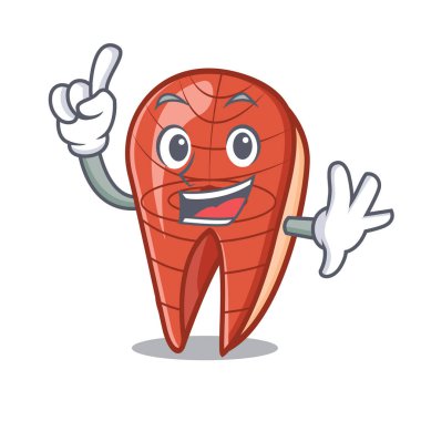 Parmak balık dilim maskot çizgi film