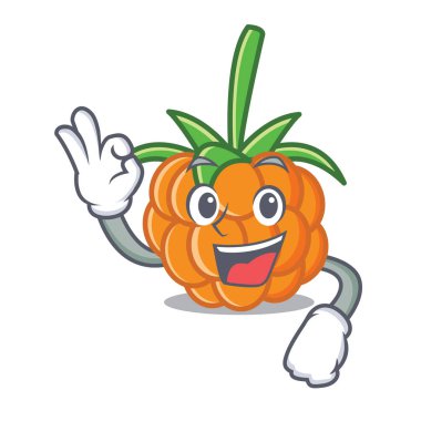 Cloudberry karakter karikatür tarzı vektör çizim Tamam