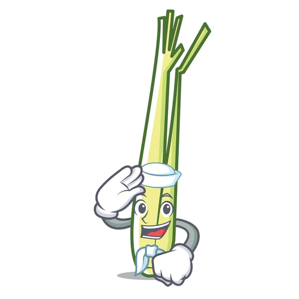 Marinheiro lemongrass personagem desenho animado estilo — Vetor de Stock