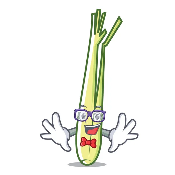 Geek lemongrass personagem desenho animado estilo — Vetor de Stock
