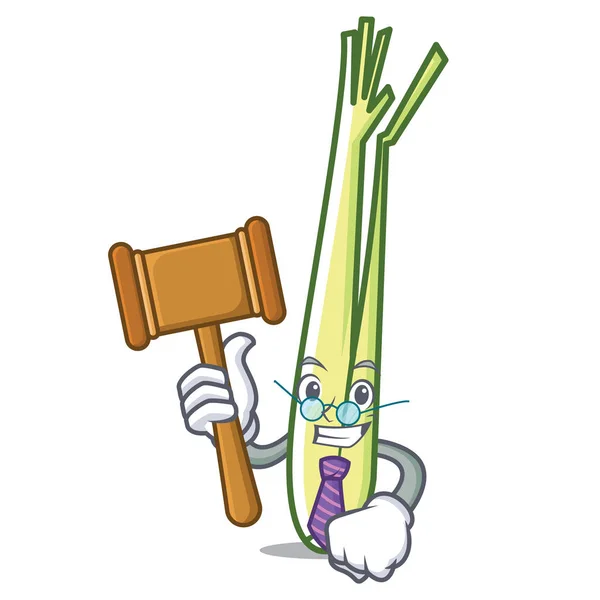 Juiz lemongrass mascote estilo cartoon — Vetor de Stock
