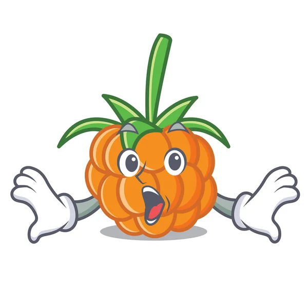 Illustration Vectorielle Style Mascotte Cloudberry Surprenante — Image vectorielle