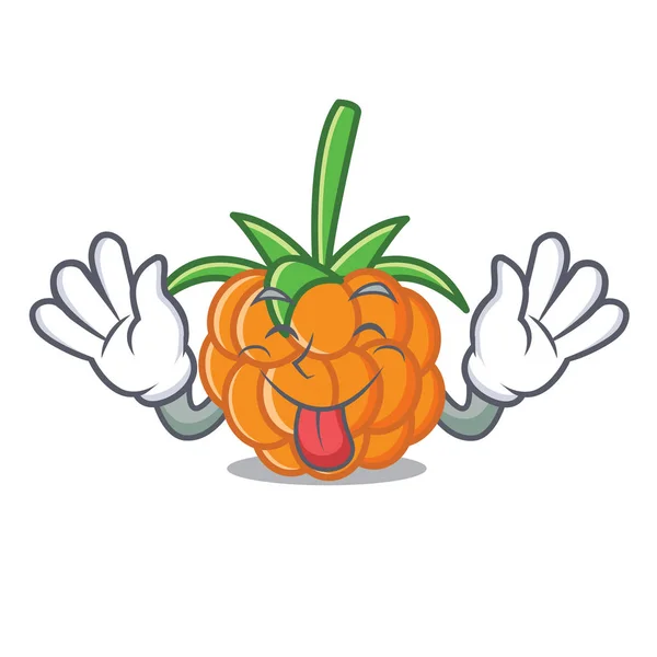นออก Cloudberry Mascot การ นสไตล เวกเตอร ภาพ — ภาพเวกเตอร์สต็อก