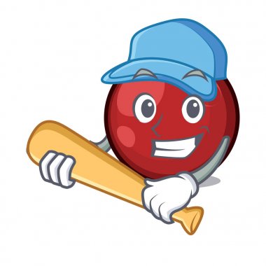 İskambil beyzbol kızılcık karakter karikatür tarzı vektör çizim