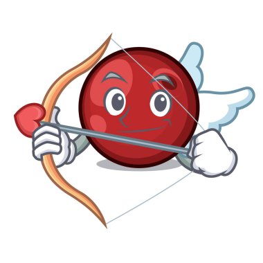 Aşk tanrısı kızılcık karakter karikatür tarzı vektör çizim