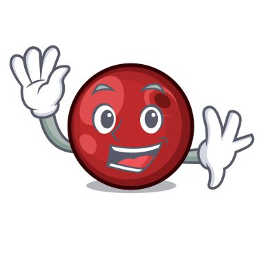 Kızılcık karakter karikatür tarzı vektör çizim sallayarak