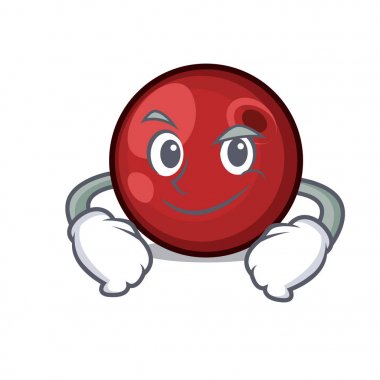 Smirking kızılcık karakter karikatür tarzı vektör çizim