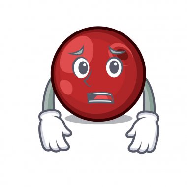 Korkarım kızılcık maskot karikatür tarzı vektör çizim