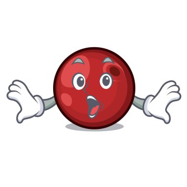 Sürpriz kızılcık maskot karikatür tarzı vektör çizim