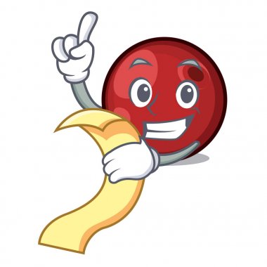 Menü kızılcık maskot karikatür tarzı vektör çizim ile