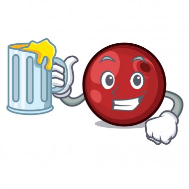 Suyu kızılcık maskot karikatür tarzı vektör çizim ile