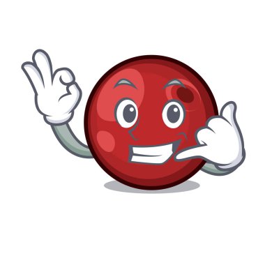 Bana kızılcık maskot karikatür tarzı vektör çizim de