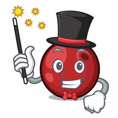 Sihirbaz kızılcık maskot karikatür tarzı vektör çizim