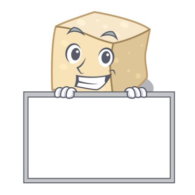 Yönetim Kurulu tofu karakter karikatür tarzı vektör çizim ile sırıtarak