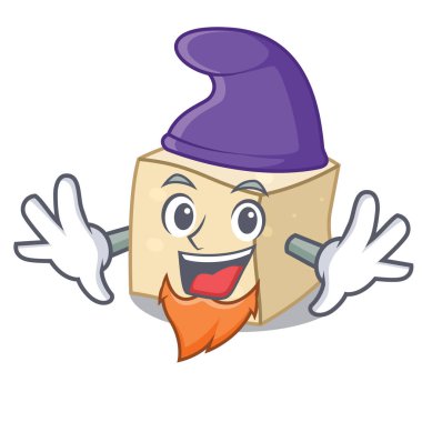 Elf tofu karakter karikatür tarzı vektör çizim
