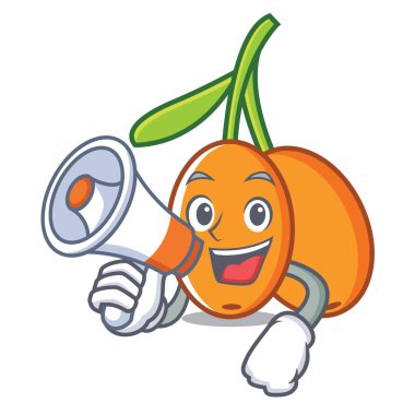 Megafon cehri karakter karikatür tarzı vektör çizim ile