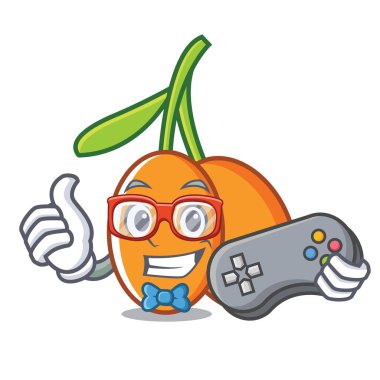 Oyun cehri maskot karikatür tarzı vektör çizim