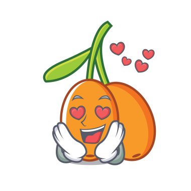 Aşk cehri maskot karikatür tarzı vektör çizim içinde