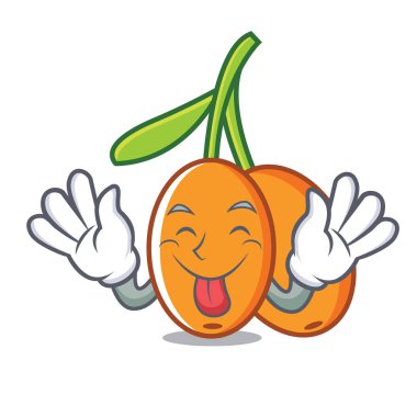 Cehri maskot karikatür tarzı vektör çizim dil