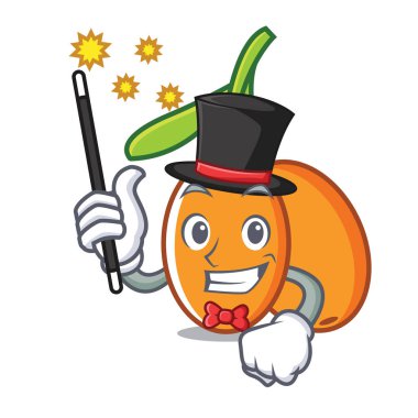 Sihirbaz cehri maskot karikatür tarzı vektör çizim