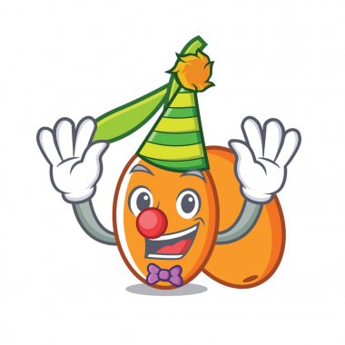 Palyaço cehri maskot karikatür tarzı vektör çizim